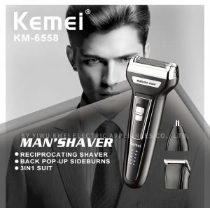 Kemei km-6558 Black 3 in 1 Shaver & Trimmer & Clipper